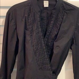 Garnet Hill Beaded Wrap Blouse